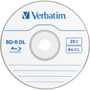 Verbatim BD-R Blu-ray DL 50GB 6x with Branded Surface Disc (Spindle Pack of 25)