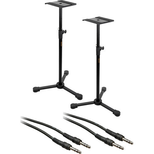 B&H Photo Video Studio Monitor Stands Kit with 1/4" TRS Cables