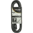 American DJ Accu-Cable 3-Wire Edison AC Extension Cord (16 AWG, Black, 10')