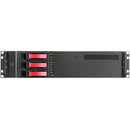 iStarUSA D-230HB-T 2U Compact 3 x 3.5" Bay Hotswap microATX Rackmount Chassis (Red)