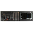 iStarUSA D-340HB-T 3 RU Compact 4 x 3.5" Bay Hotswap microATX Rackmount Chassis (Blue HDD Handles)