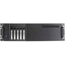 iStarUSA D-350HB-T 3 RU Compact 5 x 3.5" Bay Hotswap microATX Rackmount Chassis (Silver HDD Handles)