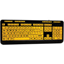 Adesso EasyTouch 132 Luminous 4x Large Print Multimedia Desktop Keyboard