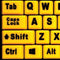 Adesso EasyTouch 132 Luminous 4x Large Print Multimedia Desktop Keyboard