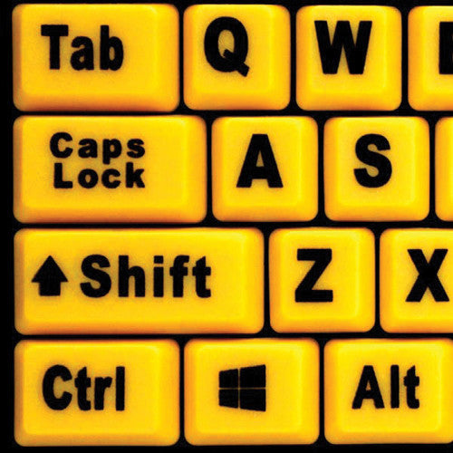 Adesso EasyTouch 132 Luminous 4x Large Print Multimedia Desktop Keyboard