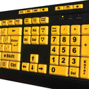 Adesso EasyTouch 132 Luminous 4x Large Print Multimedia Desktop Keyboard