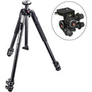 Manfrotto MT190X3 Aluminum Tripod with 410 Junior Geared Head