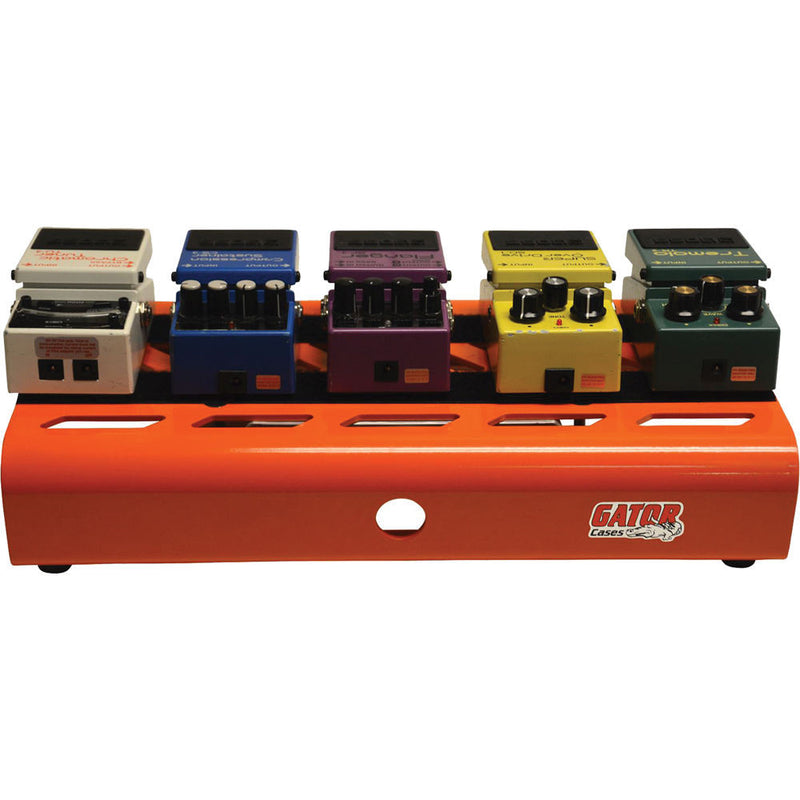 Gator Cases Aluminum Pedalboard with Carry Case (Orange, Small)