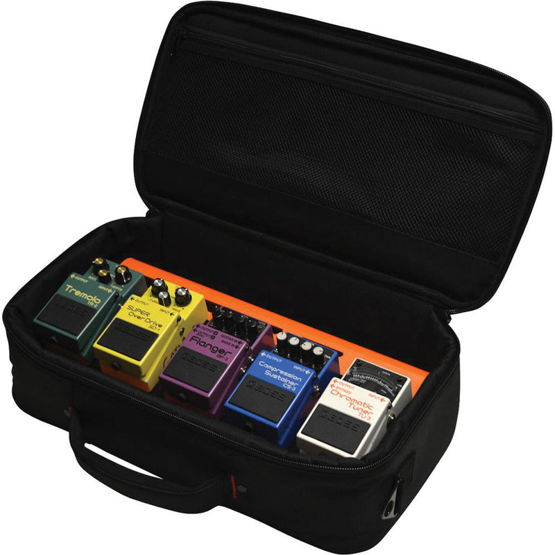 Gator Cases Aluminum Pedalboard with Carry Case (Orange, Small)