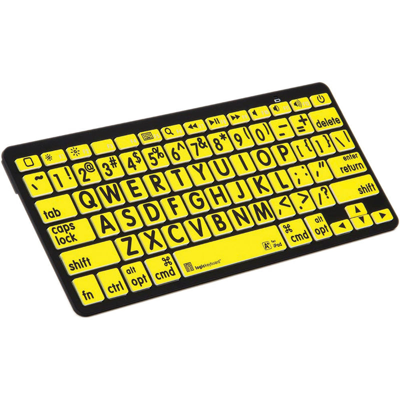 LogicKeyboard XL Print American English Bluetooth 3.0 Mini Keyboard (Black on Yellow)