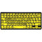 LogicKeyboard XL Print American English Bluetooth 3.0 Mini Keyboard (Black on Yellow)