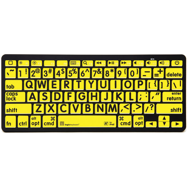 LogicKeyboard XL Print American English Bluetooth 3.0 Mini Keyboard (Black on Yellow)