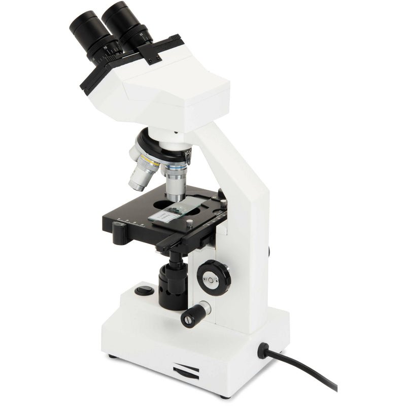 CELESTRON LABS CB2000CF Compound Binocular Microscope with 4.3 x 4.7" Mechanical Stage