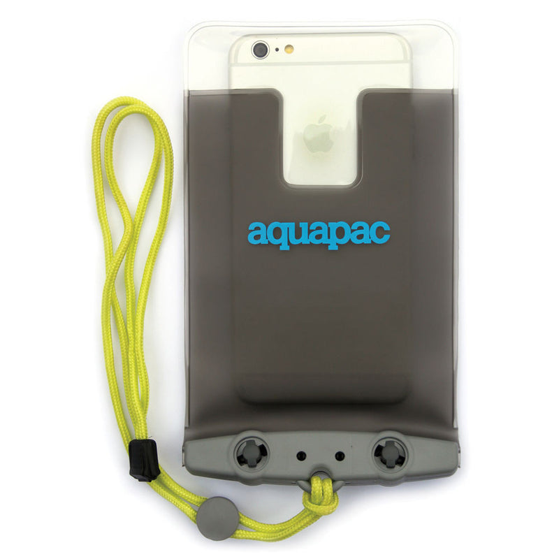Aquapac Waterproof Case for iPhone 6 Plus/6s Plus (Cool Gray with Acid Green Lanyard)