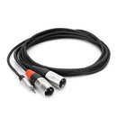 Hosa Technology 3.5" Stereo Mini to Dual 3-Pin XLR Male Breakout Cable (10')