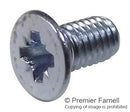 DURATOOL M616 KRSTMCZ100- Machine Screw, M6, Steel, 16 mm, Bright Zinc, Flat / Countersunk Head Pozidriv