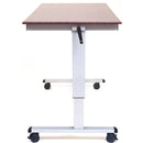 Luxor 60" Crank Adjustable Stand-Up Desk (Dark Walnut Desk, Silver Frame)