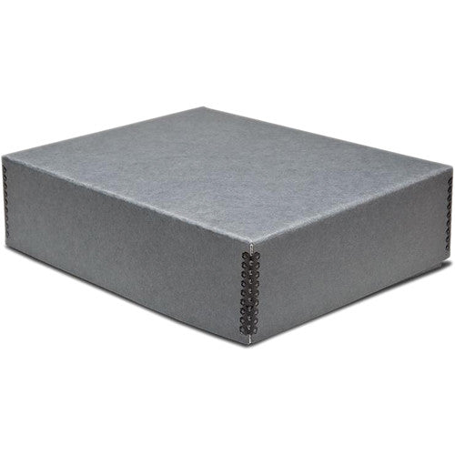 Print File 11.5 x 14.5 x 1.5" Drop-Front Metal Edge Archival Storage Box (Gray)