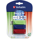 Verbatim 8GB Store 'n' Go USB Flash Drive (3-Pack)