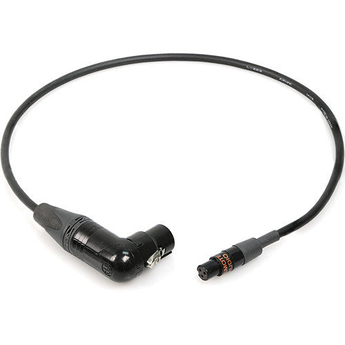 Remote Audio Balanced Adapter Cable XLR3F Right Angle to TA3F (18")