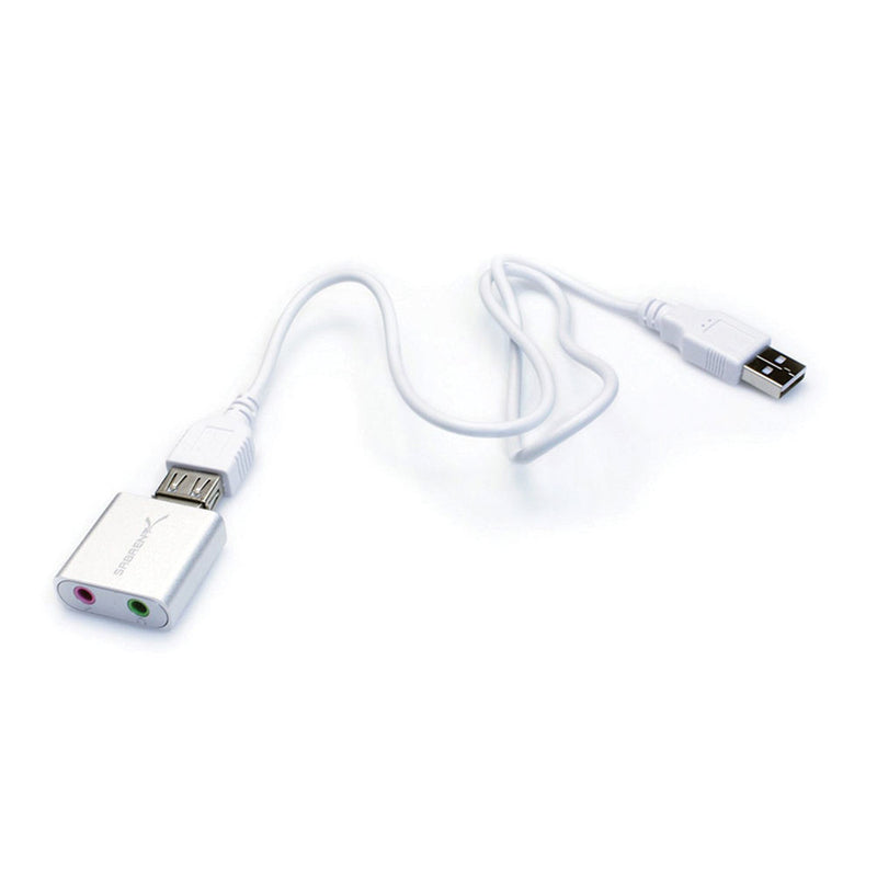 Sabrent AU-EMAC USB External Stereo Sound Adapter (Silver)