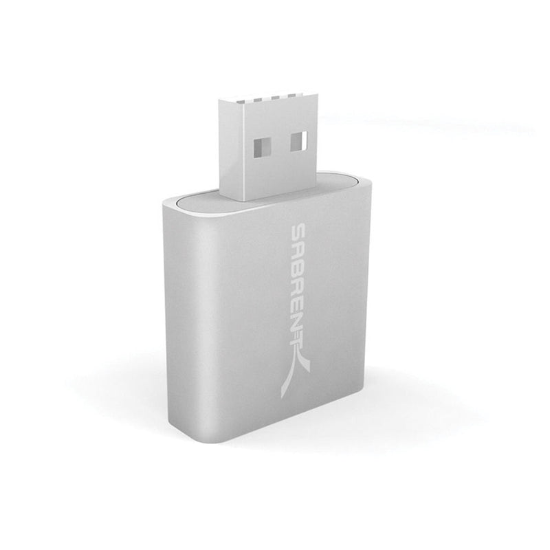 Sabrent AU-EMAC USB External Stereo Sound Adapter (Silver)