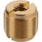 Auray 5/8" Male to 3/8" & 1/4"-20 Female Combo Reversible Thread Adapter (Brass)