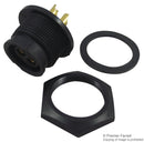 CONXALL 4182-2SG-300 Circular Connector, Multi-Con-X Series, Panel Mount Receptacle, 2 Contacts, Solder Socket