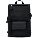 MacCase Premium Leather Flight Case with Backpack Straps and Extra Large Pouch (Black)
