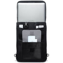MacCase Premium Leather Flight Case with Backpack Straps and Extra Large Pouch (Black)