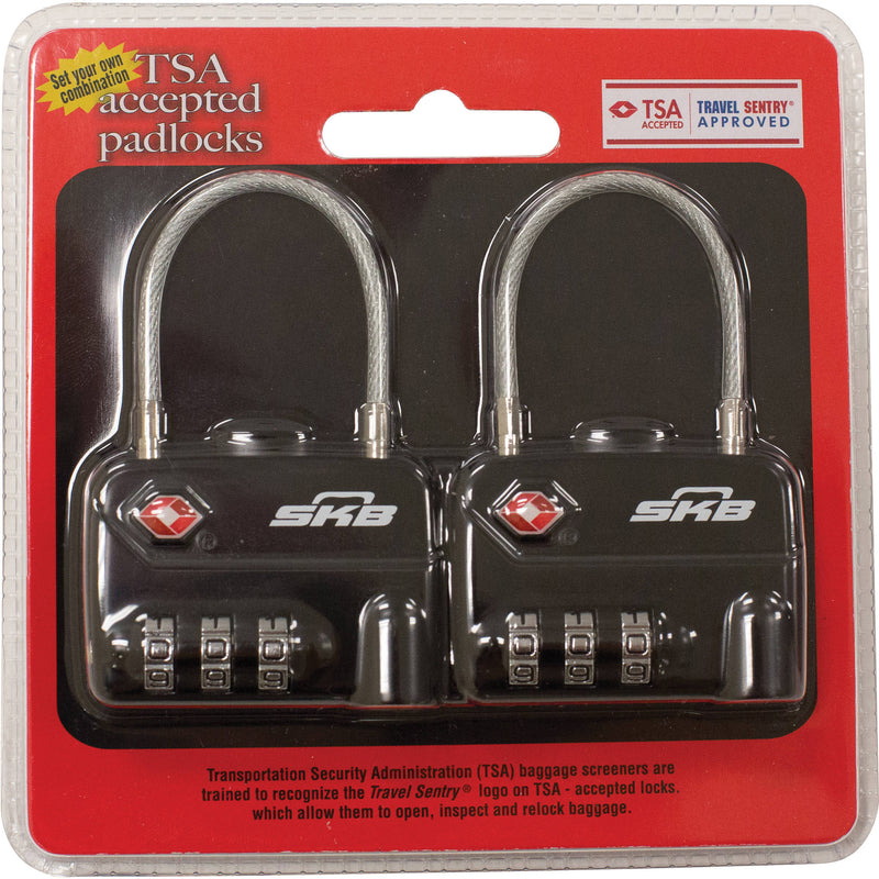 SKB TSA Combination Cable Padlocks (2-Pack)