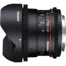 Samyang 12mm T3.1 VDSLR Cine Fisheye Lens for Nikon F Mount