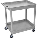 Luxor TC11 32 x 24" Two Shelf Heavy-duty Utility Cart (Gray)