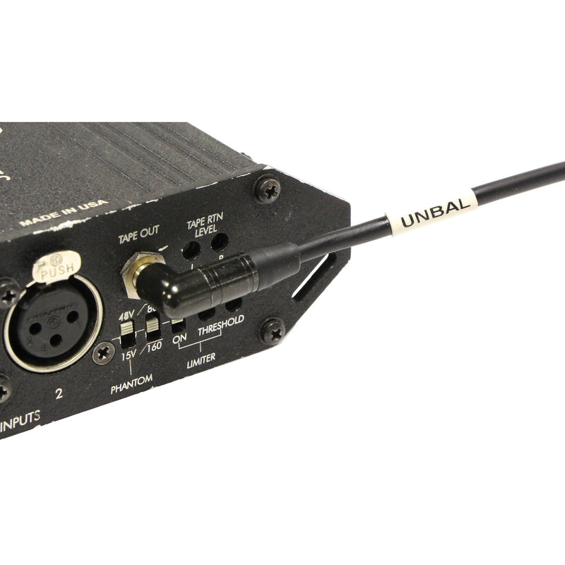 Cable Techniques 3.5mm TRS Right Angle to Two 3-Pin XLR Male Y Adapter Cable for Sound Devices Tape Output (24")