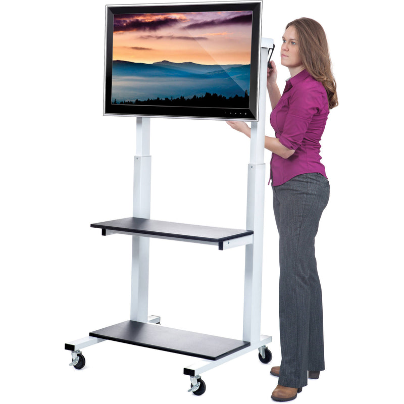 Luxor CLCD Crank Adjustable Flat Panel TV Cart