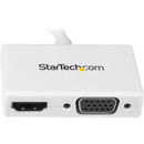StarTech 2-in-1 Mini DisplayPort to HDMI/VGA Travel Adapter Converter (White)