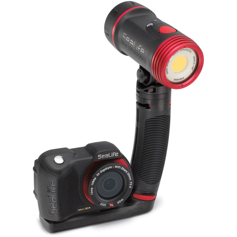 SeaLife Sea Dragon 2500 Photo and Video LED Dive Light with Tray and Grip