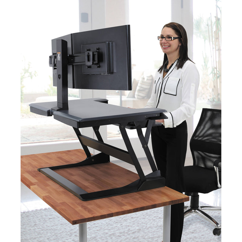 Ergotron WorkFit-T Sit-Stand Desktop Workstation (Black)