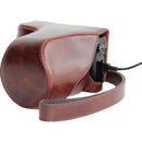 MegaGear Ever Ready Case for Sony A6000/A6300 with 16-50mm Lens (Dark Brown)