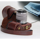 MegaGear Ever Ready Case for Sony A6000/A6300 with 16-50mm Lens (Dark Brown)