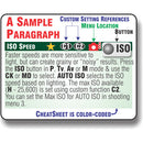 PhotoBert Cheat Sheet for Canon EOS Rebel T6i/750D DSLR Camera
