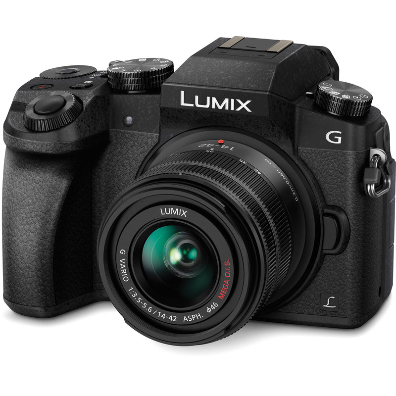 Panasonic Lumix DMC-G7 Mirrorless Micro Four Thirds Digital Camera with 14-42mm Lens and Accessory Kit (Black)