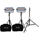 Dracast LED500 Pro Bi-Color LED 2-Light Kit with V-Mount Battery Plates and Stands