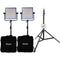 Dracast LED1000 Pro Daylight 2-Light Kit with V-Mount Battery Plates and Stands