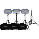 Dracast LED500 Pro Daylight LED 3-Light Kit with V-Mount Battery Plates and Stands
