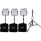 Dracast LED1000 Pro Bi-Color LED 3-Light Kit with V-Mount Battery Plates and Stands