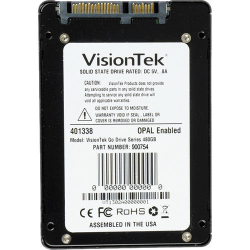 VisionTek Go Drive Low Profile 7mm Opal 1.0 Encryption Ready SSD (480GB)