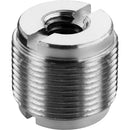 Auray 5/8" Male to 3/8" & 1/4"-20 Female Combo Reversible Thread Adapter (Steel)