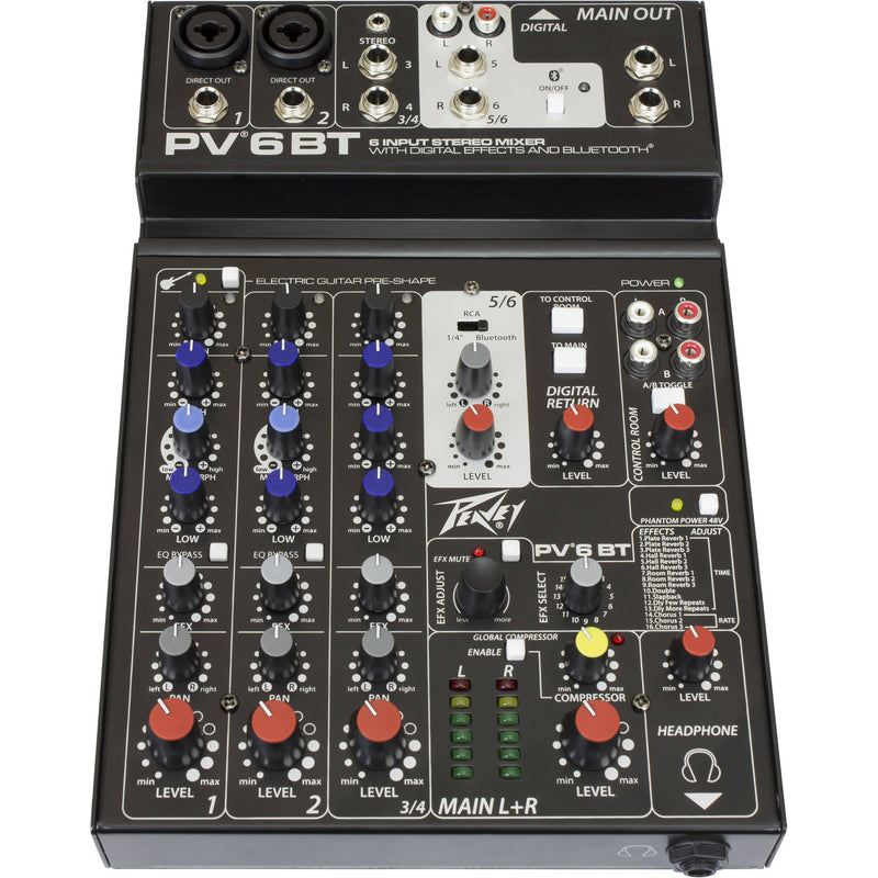 Peavey PV 6 BT Mixing Console with Bluetooth