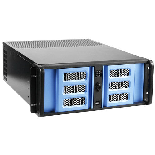 iStarUSA D-400SE 4U Compact Rackmount Chassis (Blue Bezel)